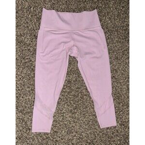ATHLETA SALUTATION Stash High Rise Leggings Mesh  7/8 Light Pink Size 1X